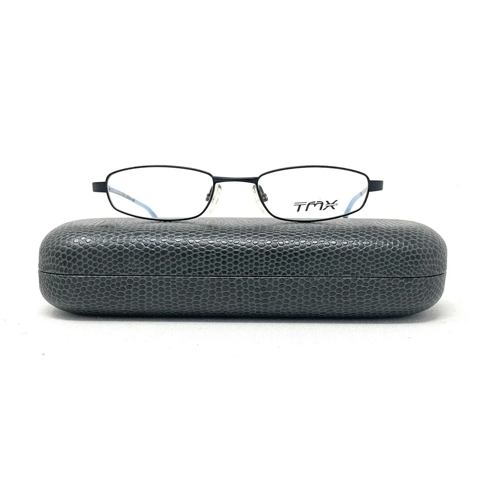 TIMEX TMX Varial Bruise BK Black‎ Blue Women's Petite RXable Eyeglasses 46mm